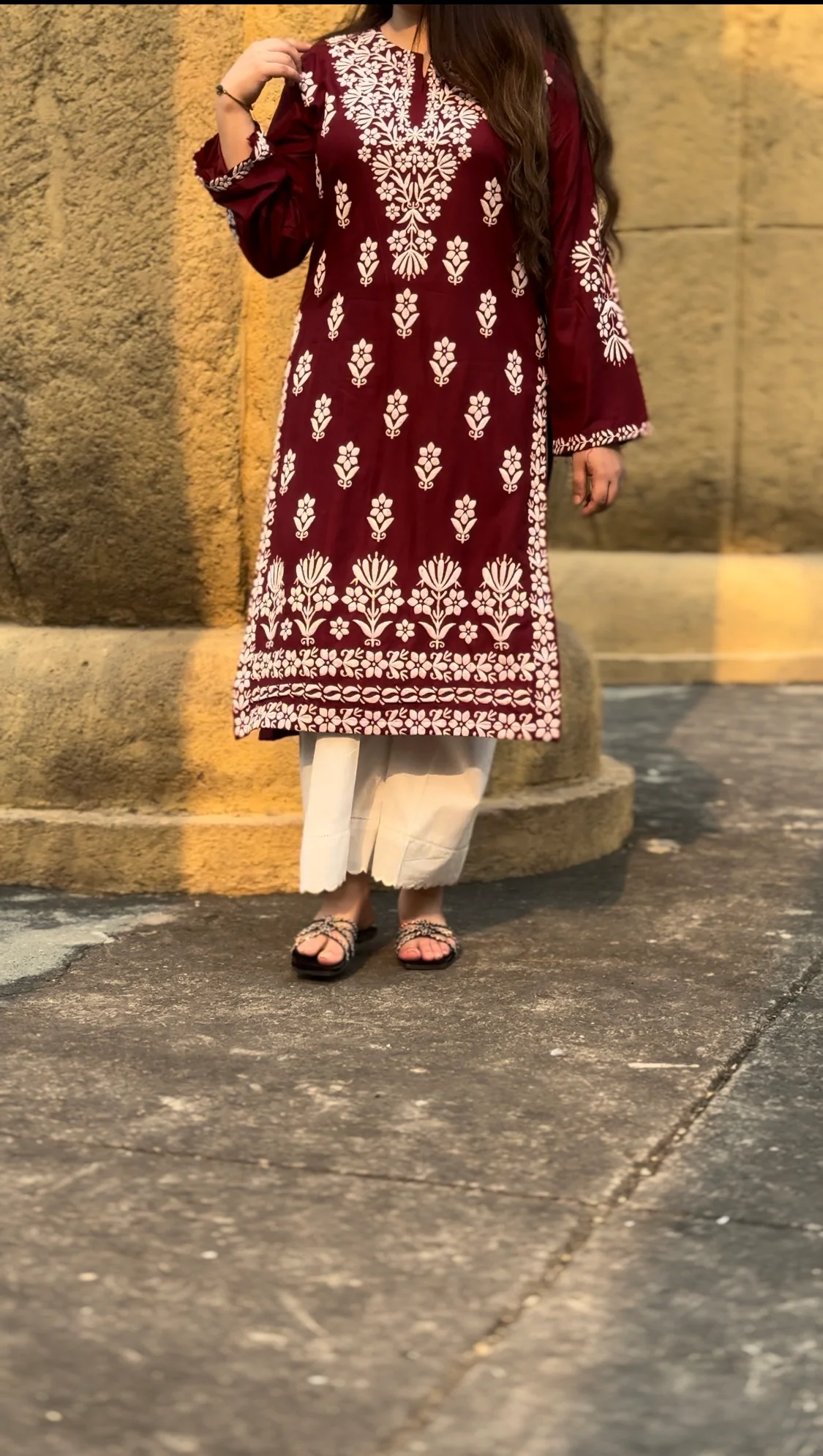 FOXY Embossed Indian Chicken Kari Kurti - Image 4
