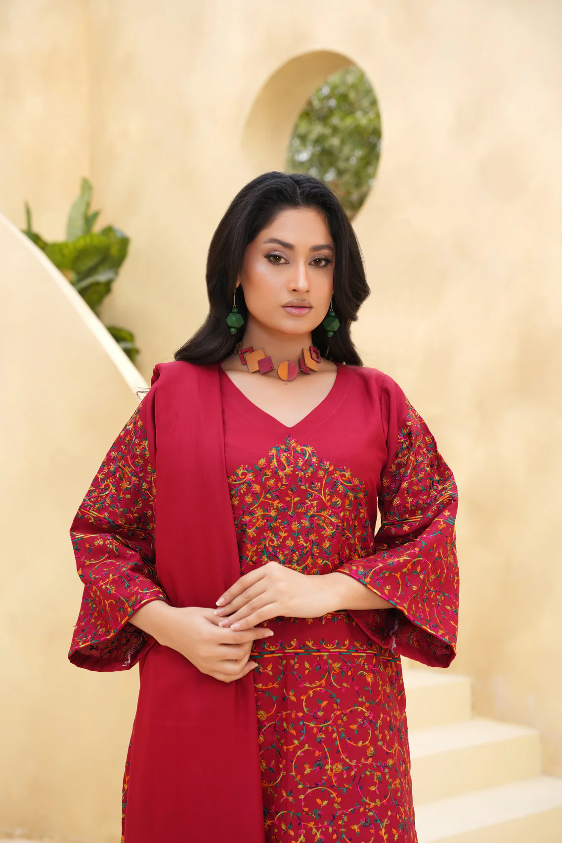 Gulaal 3PC Maroon - Image 4