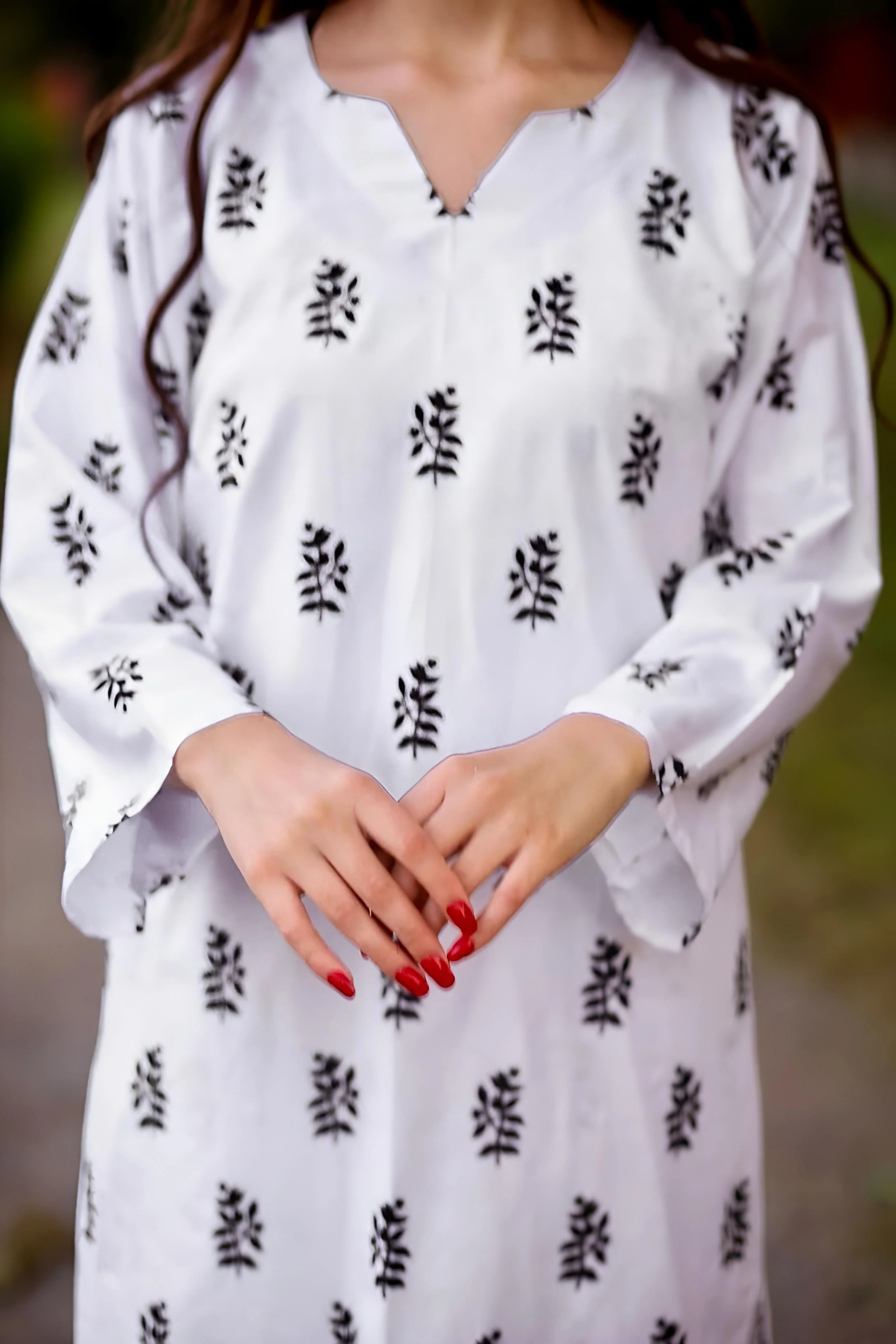SALEHA BLOCK PRINT 2PCS STITCHED - Image 3